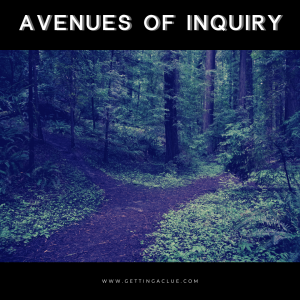 Avenues of Inquiry